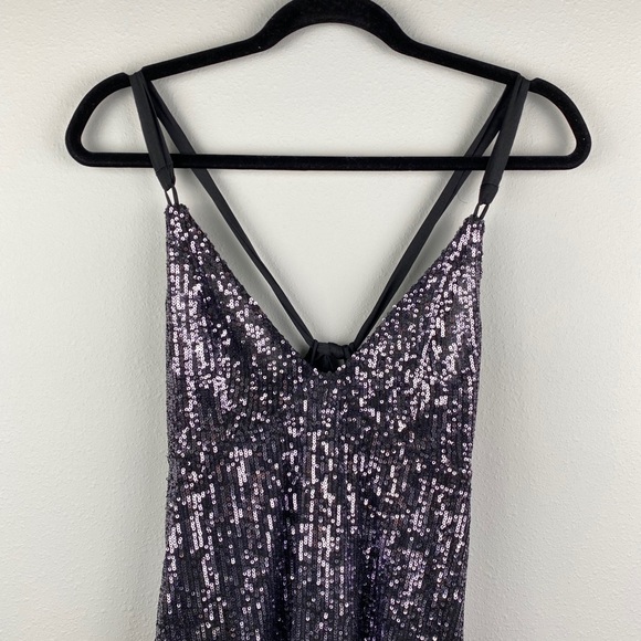 FREE PEOPLE Gold Rush Mini Dress in Black - Picture 8 of 11